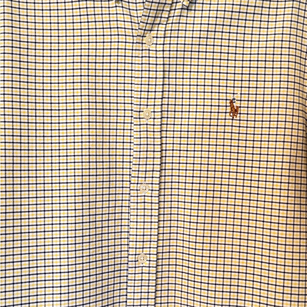 Polo by Ralph Lauren Men's Blue / Yellow Button-down Plaid Classic Fit Men’s M